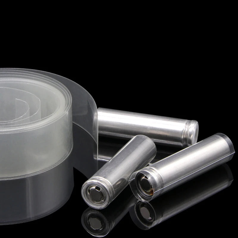 5M Clear Width 25mm ~ 200mm PVC Heat Shrink Tube 18650 Battery Wrap Pack Insulated Cable Protector Sleeve Lithium Film Case