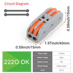 30PCS Lever Wire Connectors Push-in Quick Connect Wire Splice Compact Inline Connector Terminals for Electrical 28-12 AWG Wiring