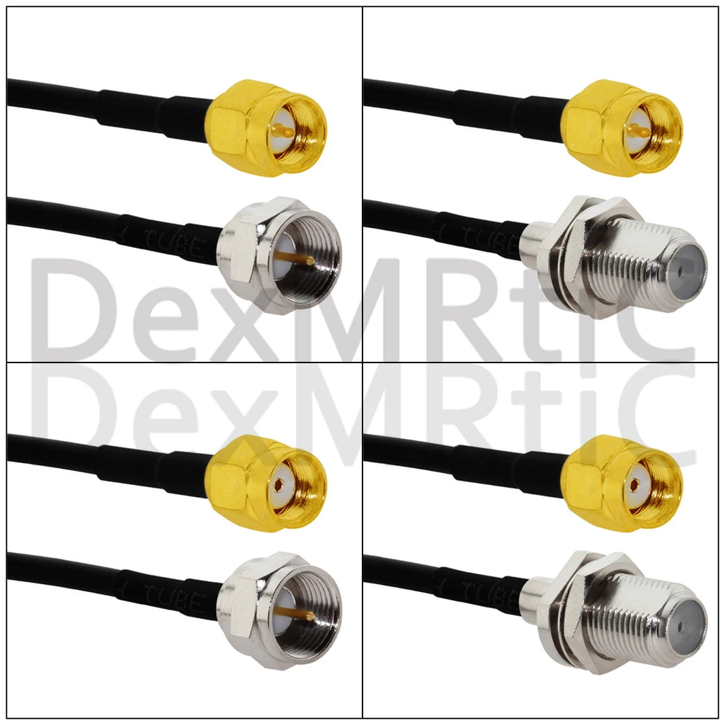 1pc SMA RF/RP Male/Female to F Plug Jack Pigtail Cable RG174 20cm/30cm/50cm NEW SMA to F RF Coax Adapter