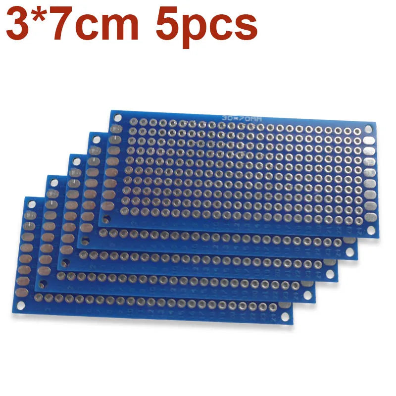 5/10Pcs Prototype BoardsBlue Circuit Perfboard 3x7cm 4x6cm 5x7cm 7x9cm Double Sided Circuit Boards DIY Electronic Kit  PCB New