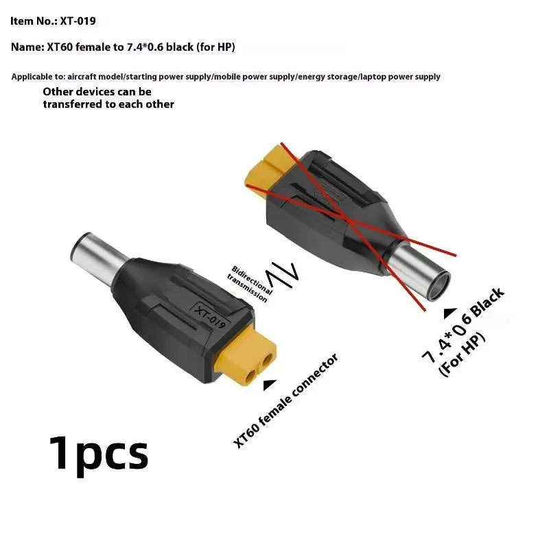1 Piece DC Male Female No Wire Connector Plug XT60 To DC7909/DC7406 Adapter Converter Head For Electronic Projects