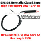 Plastic Reed Contact Switch GPS-01 6*30MM 3Line Normally Open Normally Closed NO/NC Conversion Magnetic Control Induction Sensor
