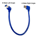 1pcs 90 Degree Angled USB 3.0 A Male AM to USB 3.0 B Type Male BM USB3.0 Cable For Printer Scanner HDD