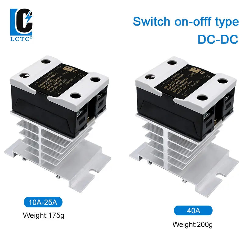 LCTC SSR 0-10V 4-20MA 0-5V Power Voltage Regulator Relay 10A 25A 40A DA AA DD VA Single Phase Solid State Relay With Heat Sink