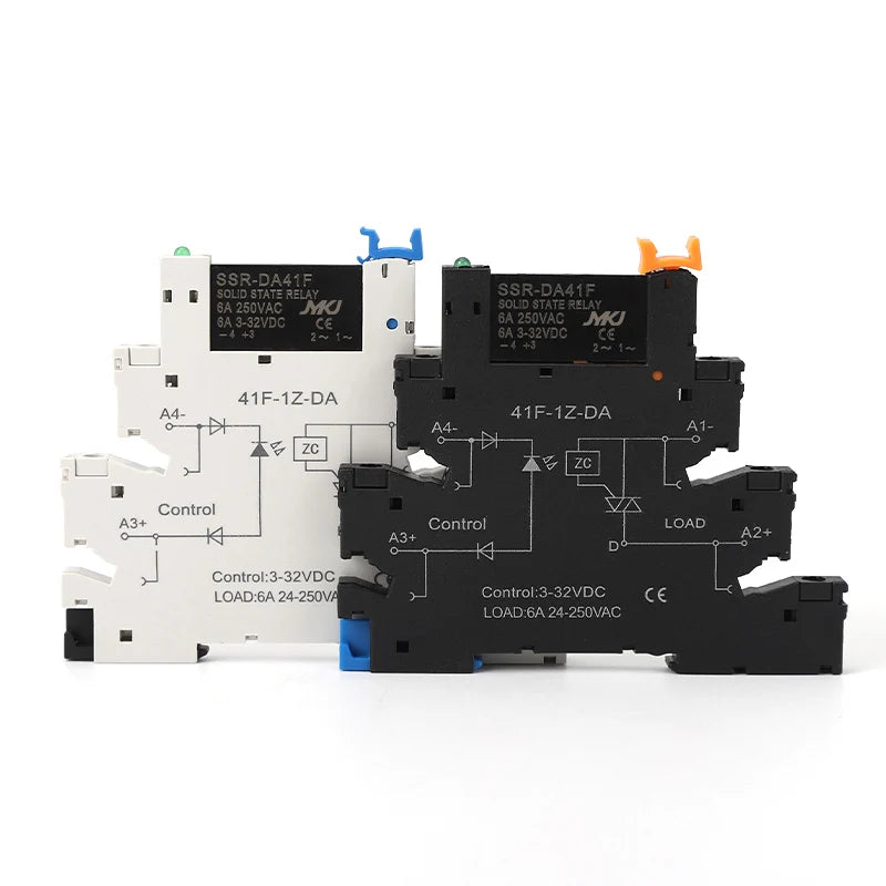 DC Control AC 6A Slim Interface Solid State Relay Module DIN SSR Slim Relay DC Control DC 41F-1Z-C2 SSR Relay DIN Rail
