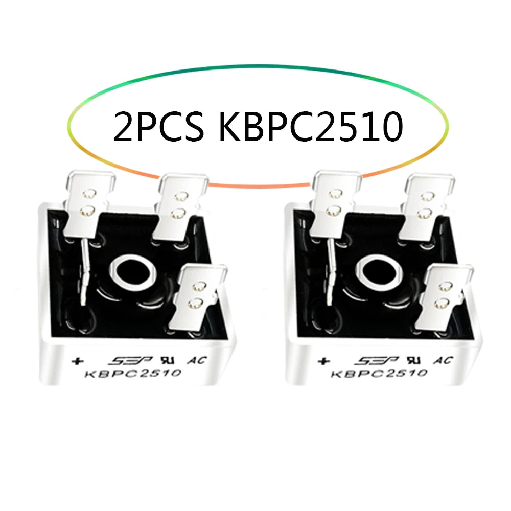 2PCS KBPC2510 Silicon Bridge Rectifier Diode 25A 1000V KBPC Single Phase, Full Wave 25 Amp 1000 Volt