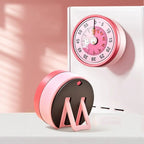 Cute 60-Minute Visual Timer with Stand Stopwatch Alarm Clock Mechanical Timer Visualization Magnet Countdown Clock Kids Study