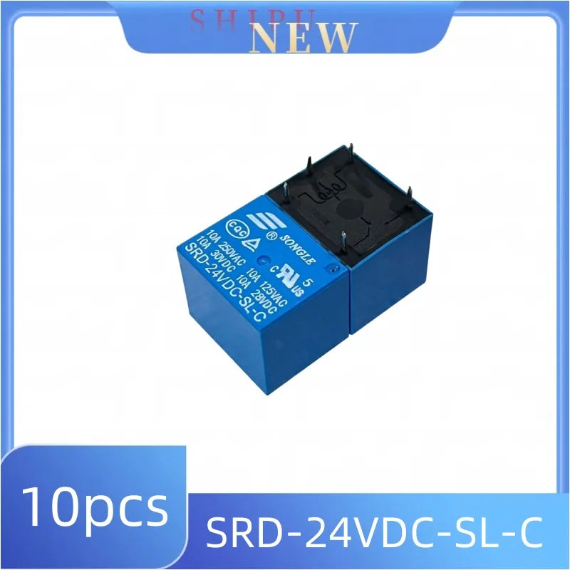 10pcs，SRD-03VDC-SL-C Relay SRD-05 SRD-05VDC-SL-B SRD-24VDC-SL-A SRD-12VDC-SL-C SL C 10A 250VAC 5PIN 3V 5V 9V 12V 24V 48V p