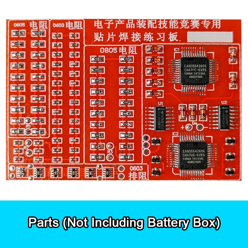 Soldering Practice Board SMD Circuit Board LED Electronic SMT Component DIY PCB Kit Project Tools Practice Soldering Skills