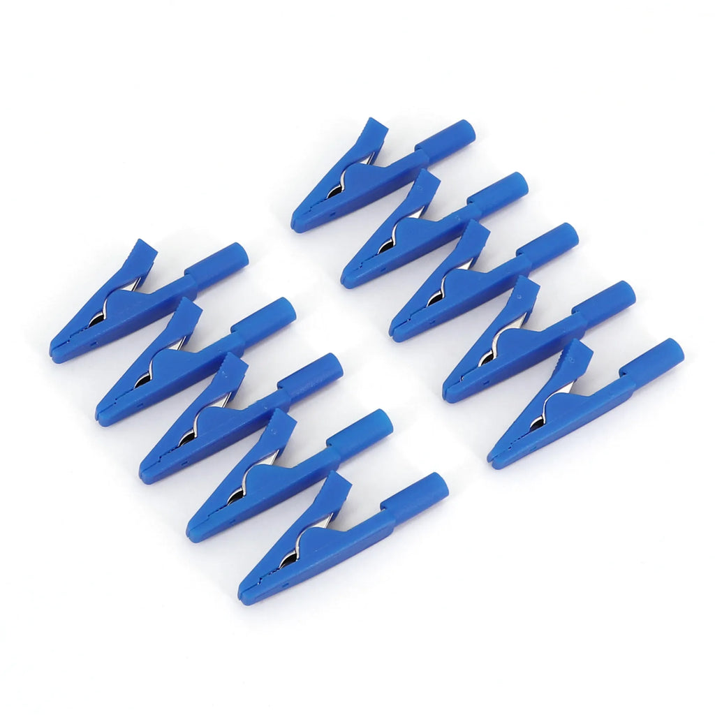 10Pcs Brass 5 Colors 41mm Insulated Mini Test Alligator Clip With 2mm Female Jack