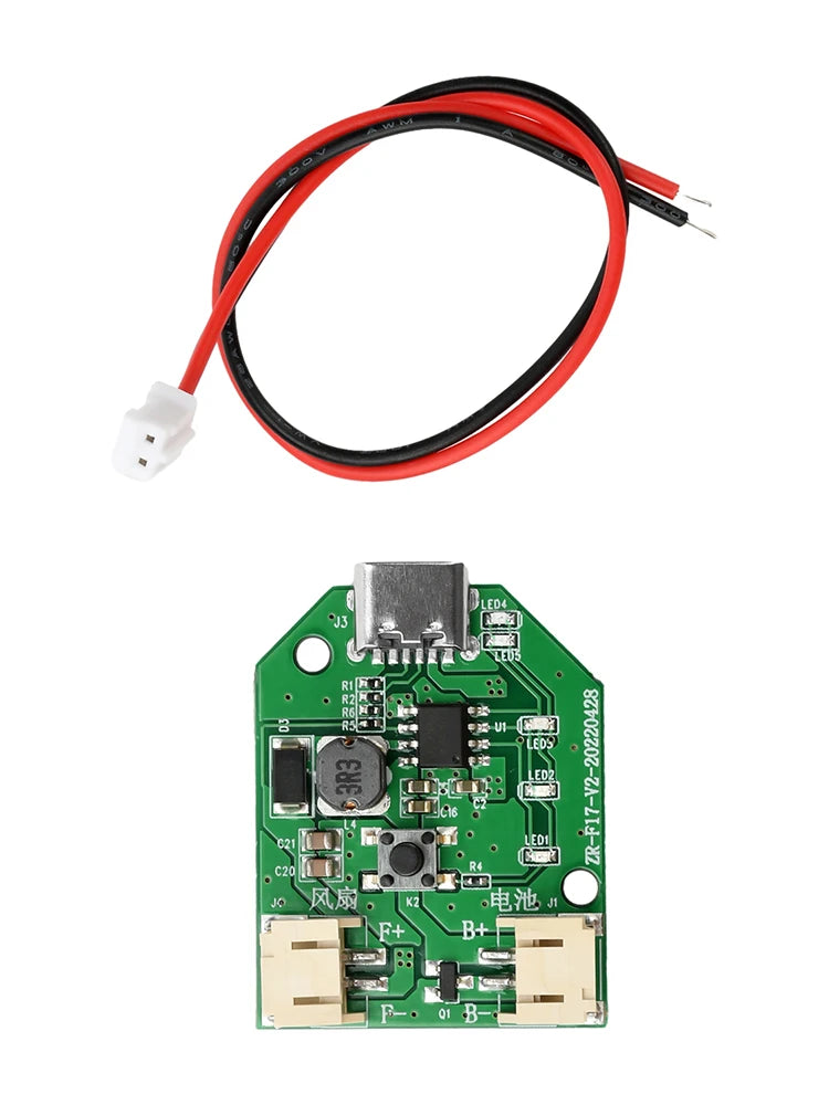 1/3/5/10PCS Type-C Fan Control Board Interface 9V Boost 3-Speed Rechargeable Circuit Board Charging Module USB