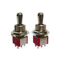 1pc 12MM Panel Mount Threaded Guitar or AMP DPDT 3 Way ON ON ON Toggle Switch T80-T Sealed Fat Bat Toggle