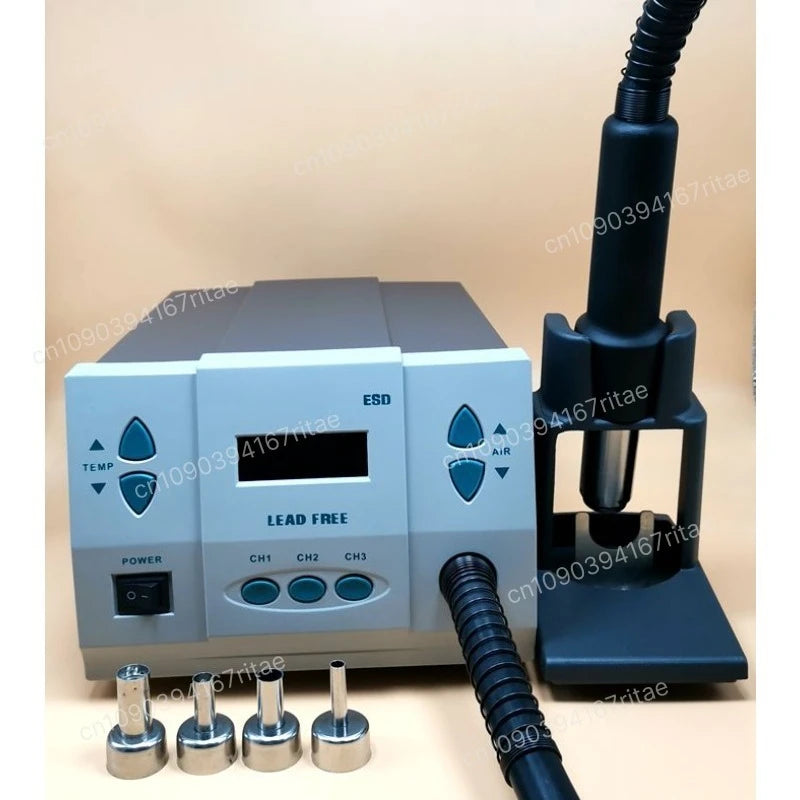 861DW Hot Air Rework Station with LCD Display, Sleep Mode, Cyclone & Direct Wind Adjustable Heating Machine