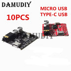 10Pcs BT Audio Receiver Board BT 5.0 MP3 Lossless Decoder Wireless Stereo Music Module 3.7-5V XY-BT-Mini TYPE-C