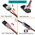 50-1PCS 2 Pin Way Plug Waterproof Electrical Connector Car Wire Cable Automotive Electrical Connector Strip Terminal Connection