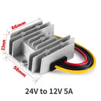 24V to 12V 3A -60A Reliable DC to DC Converter Step Down Voltage Regulator 24 Volt to 12 Volt Buck Supply Module for Cars Solar