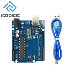 For Arduino UNO R3 Dev Board with USB Cable, ATmega328P ATmega16U2 Microcontroller Module