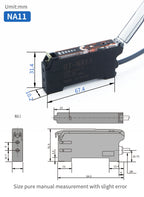 GTRIC Fiber Optic Sensor Amplifier,10-30V DC 3-wire PNP NO/NC NA41 ,Coaxial Non-coaxial Diffusion Optical,Photoelectric Sensor