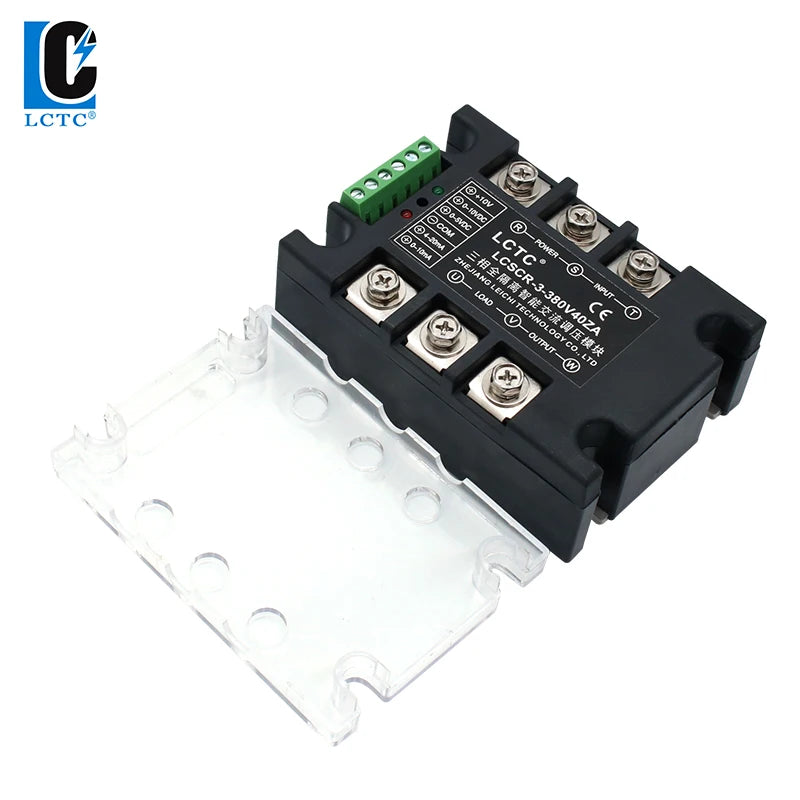 LCTC Voltage Regulator Module 380V Three Phase Solid State Relay 25A 40A 60A 100A 150A 200A SSR Fully Isolated Intelligent AC