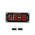 0.56 inch LED Display Screen Module TM1637 Drive IC 4 Digit 7 Segment Clock Indicator Tube Red Blue Green Yellow White