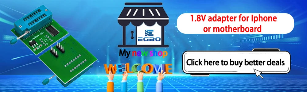 1.8V adapter for Iphone or motherboard 1.8V SPI Flash SOP8 DIP8 W25 MX25 use on programmers TL866CS TL866A EZP2010 EZP2013 CH341