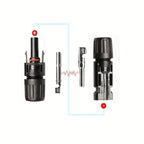 10/20/60/100PCS Photovoltaic Connectors, Solar Cable Connectors, IP67 Waterproof Adapters, DC1000V/30A Used for 2.5/4/6mm2 Cable