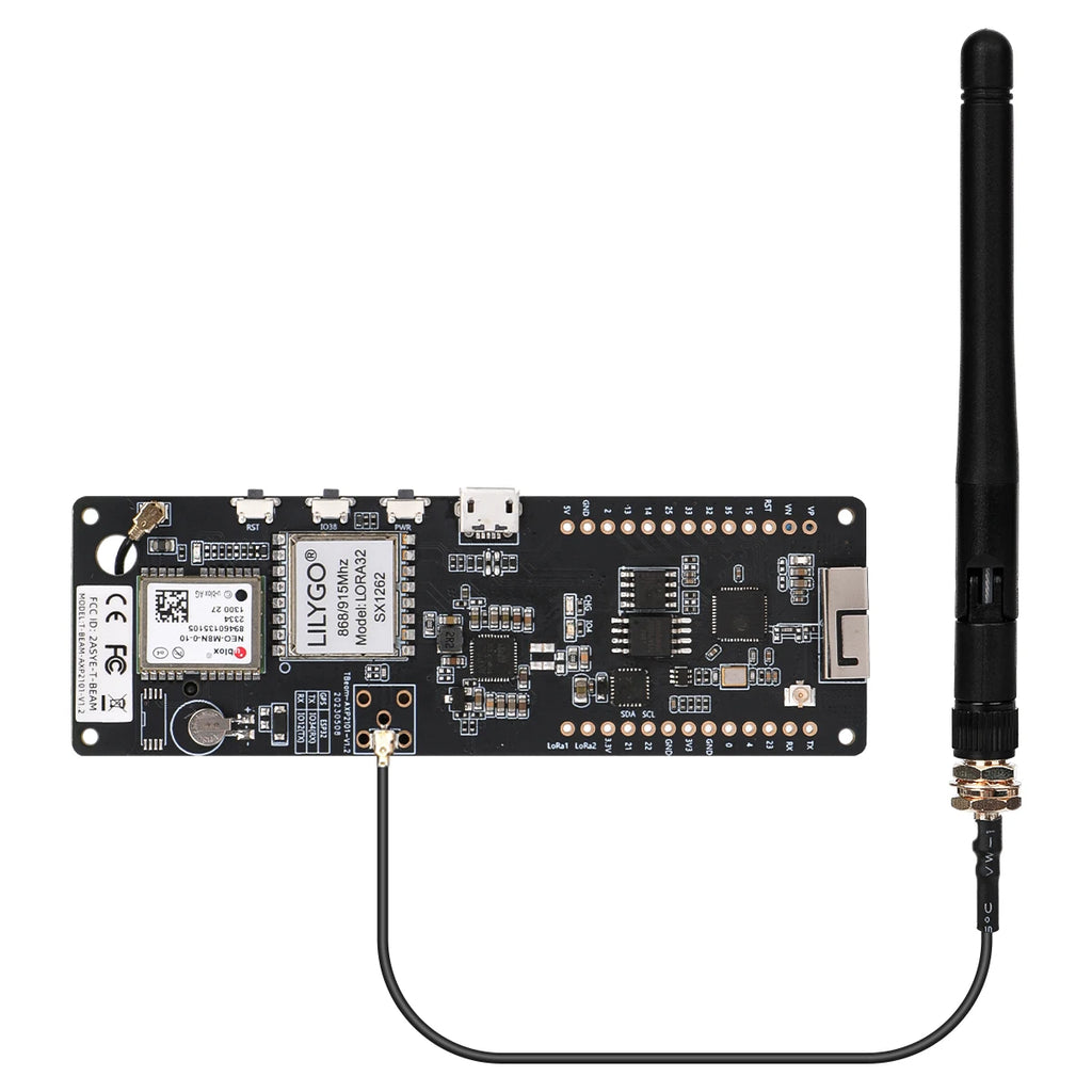 LILYGO T-Beam Meshtastic 433MHz 868MHz 915Mhz V1.2 ESP32 LoRa GPS WiFi Bluetooth Module LoRaWAN Development Board OLED Display