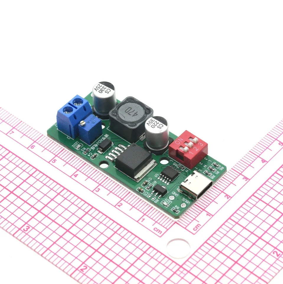 USB-C PD Trigger Module – Selectable 5V/9V/12V/15V/18V Output, PD Sink Board for Charger Testing & DIY Power Supply