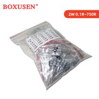300PCS 150PCS 1W 2W 3W 5W 5% Resistor Kit 30values X 10PCS Carbon Film Resistance 0.1-750 ohm Set 1k-820K 30values X 5PCS