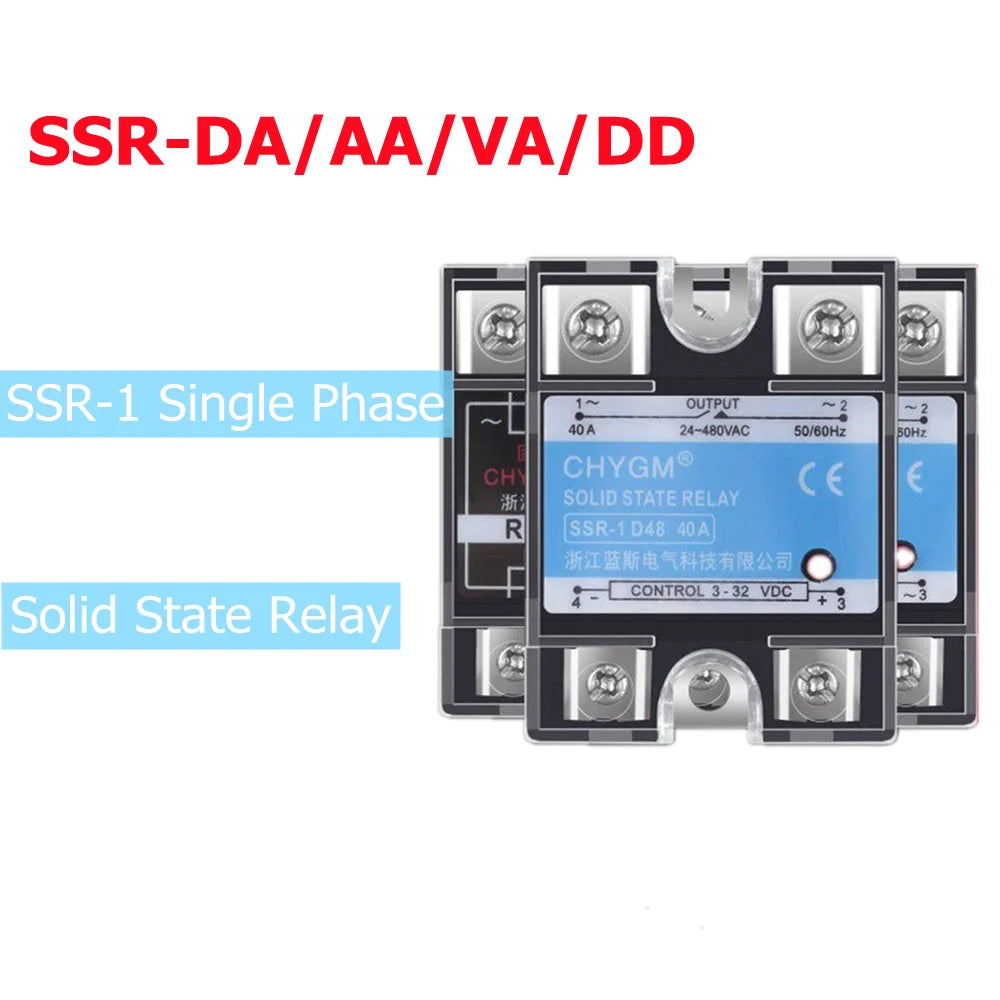 SSR-10DD/25DD/40DD/50DD/60DD/75DD/80DD/90DD DC Control DC SSR Single Phase Solid State Relay 5-220VDC 3-32VDC Solid State Relay