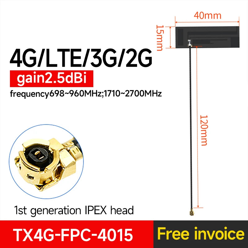 10PCS 4G FPC Antenna Full Netcom Build-in FPC EBYTE TX4G-FPC-9914 TX4G-FPC-8226 4G Series 3M Adhesive Interface Antenna