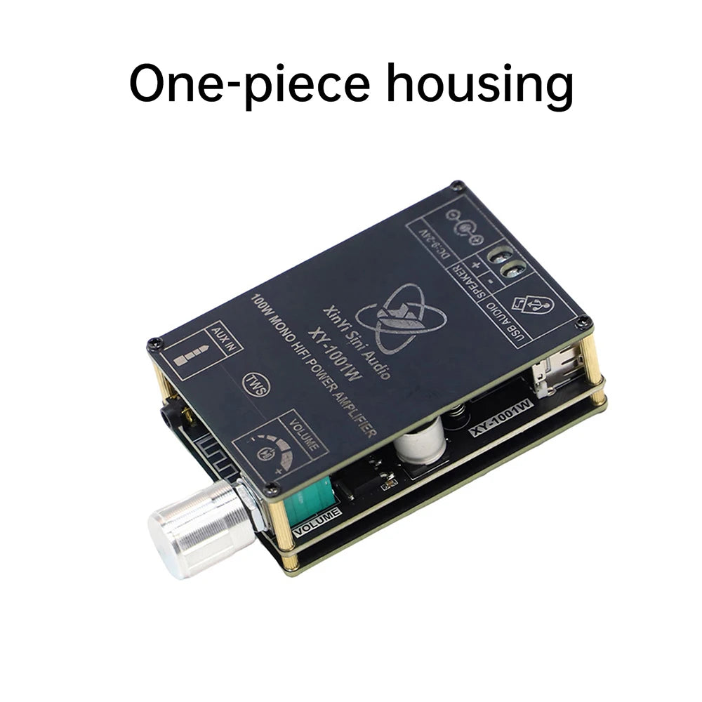 XY-1001W 100W Mono Digital Power Amplifier Board TPA3116D2 Audio Stereo Subwoofer Amplifier Board Bluetooth AUX DC 9-24V