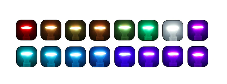 1-10PCS LED Intelligent RGBW Bulb GU10 E27 E14 24 Key Infrared Remote Control AC110V 230V 6W 10W Color Plus White Light Dimming
