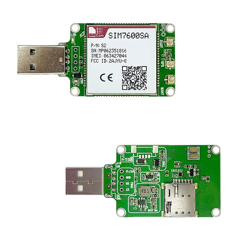SIMCOM SIM7600 Series SIM7600G/ SIM7600E/SIM7600G-H/SIM7600E-H/SIM7600E-H1/SIM7600E-L1C/SIM7600SA/NA/JC-H 4G LTE Cat4 USB Dongle