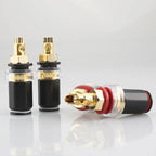 4pcs Speaker Binding Post Gold Plated Terminal Female Banana Jack Connector HIFI Audio Amplifier Banana Plug Socket Terminal