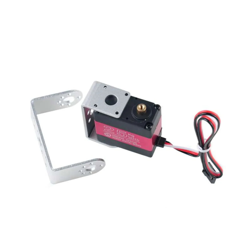 DIYmall 4 Sets RDS3225 25KG Digital Servo 6V Full Metal Gear 180/ 270 Degree Double-shaft Waterproof IP66 Robotic Servo Motor