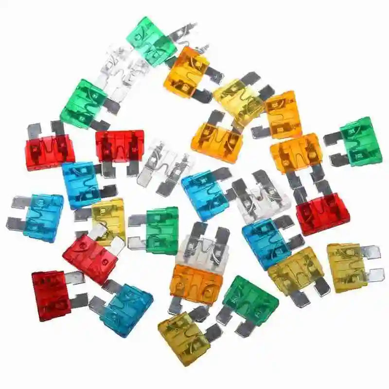50/100Pcs Car Fuses Kit Assorted Auto Truck Standard Blade Fuse Assortment 2A 3A 5A 7.5A 10A 15A 20A 25A 30A 35A Auto Fuse