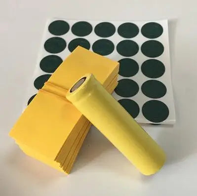 100pcs 18650 Lithium Battery Heat Shrink Tube PVC Tubing Film Sleeves Insulation Sheath With 100pcs Gasket Barley Paper