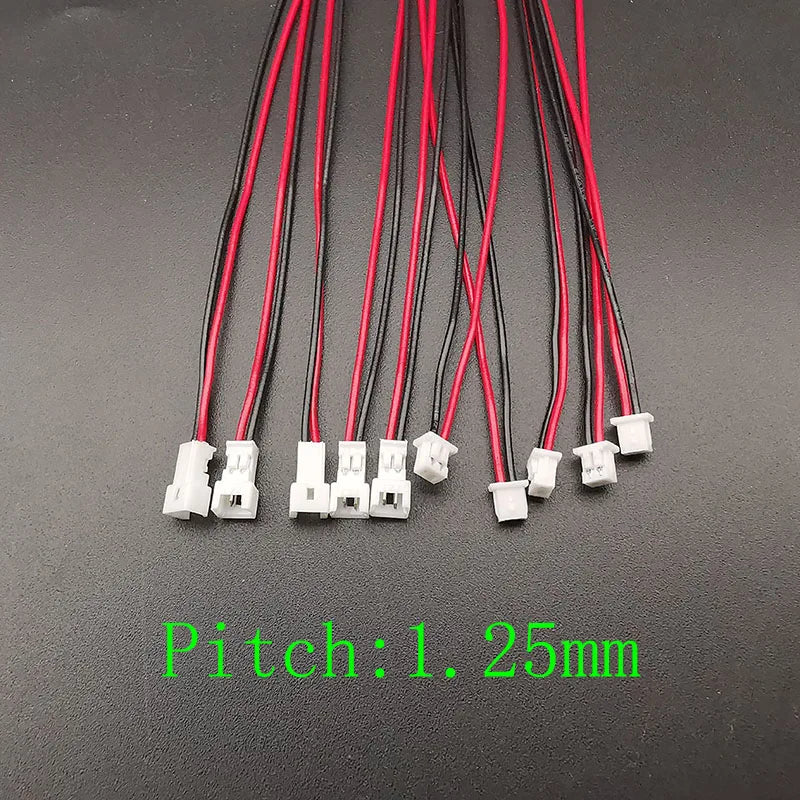5/10Pairs Mini Micro JST 1.25mm / PH 2.0mm / XH 2.54mm Pitch 2 Pin Male Female Plug Connector With Wire Cables