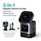 UGREEN UNO Qi2 15W Magnetic Wireless Charger Charging Stand With Cable  For iPhone 16 17 Pro Max For MagSafe Fast Charger