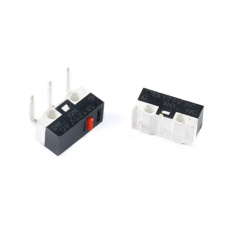 10Pcs Mini Micro Limit Switch NO NC 3 Pins PCB Terminals SPDT 1A 125V Roller Arc Lever Snap Action Push Microswitches