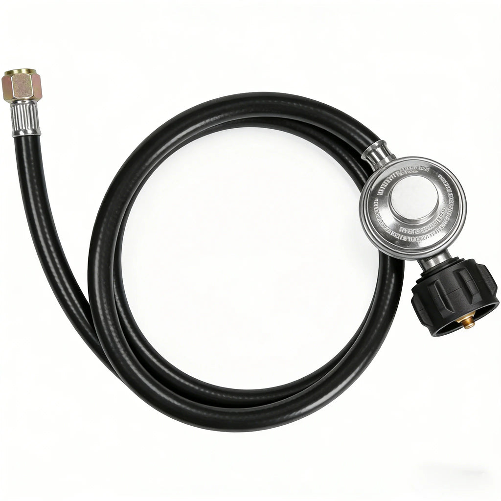 3 Ft Universal QCC1 Low Pressure Propane Regulator Grill Replacement with 8 FT Hose for Most LP Gas Grill, Heater and Fire Pit T