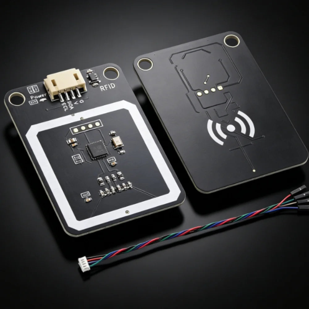 13.56MHz High‑Frequency RFID Module I2C Communication with 0X28 Address Compatible with ESP32 Microbit Arduino Raspberry Pi