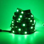5v 5050 RGB LED Strip Light Flexible Tape Lamp Waterproof 50cm 1m 2m 3m 4m 5m With 4pin Plug White/ Black PCB Home Decoration