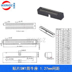 10pcs 1.27mm Pitch 6 8 10 14 16 20 26 30 34 40 50 60 Pin SMT SMD Male Shrouded Box Header IDC Connector