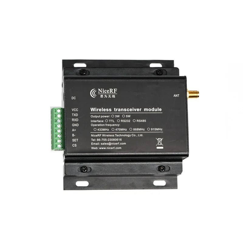 2pcs/lot lora6500pro - Long range 15Km 5W AES128 encrypted MESH network UART port 433 / 868 / 915MHz LoRa data module