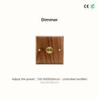 Avoir Retro Black Walnut Panel Toggle Switches USB Type C FR EU Socket Outlet Brass Lever Wall Light Switches Cat6 Rj45 For Home