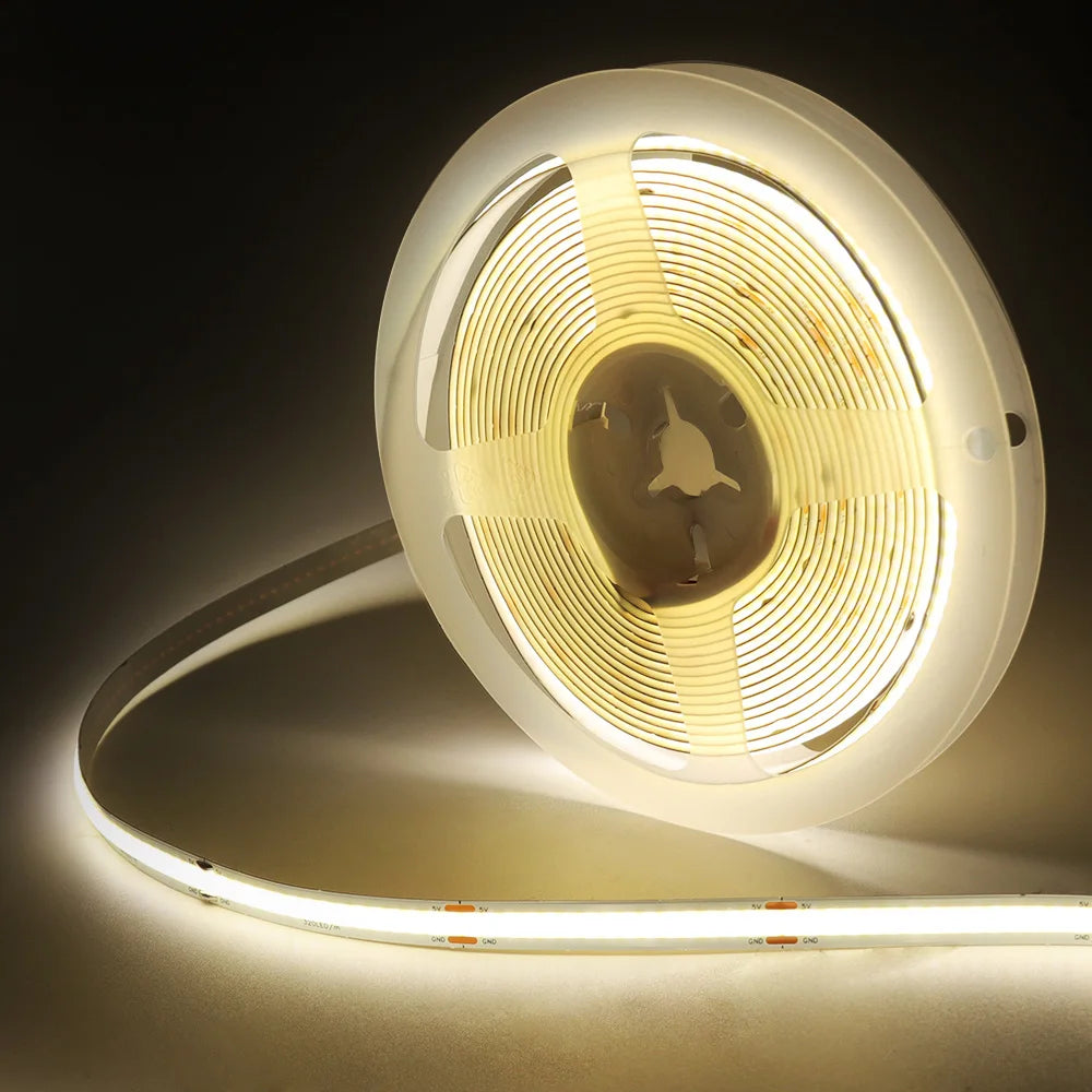 DC 5V USB COB Led Strip Light White/Red/Green/Pink/Ice Blue/Yellow 320 Leds Flexible Ribbon Night Lamp TV Backlights Home Decor