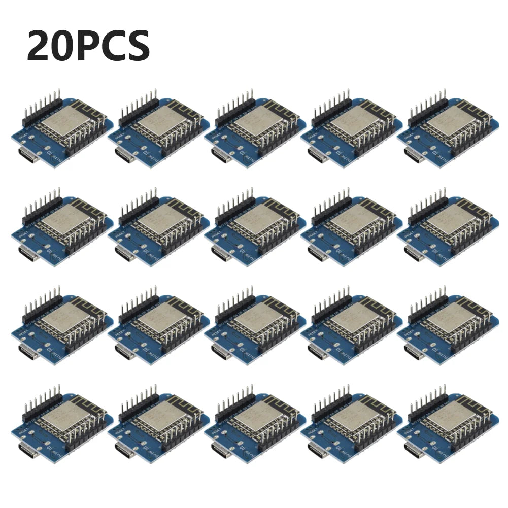 50/20/10/1PCS ESP-12F ESP8266 D1 Mini WIFI Development Board NodeMCU Lua IOT Wifi Welded Boards Type-C Interface Soldered Module