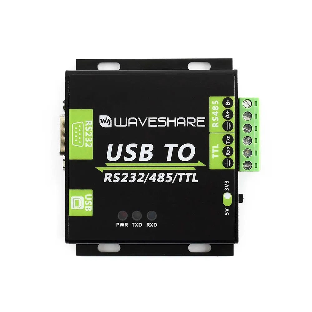 Waveshare USB to RS232/485/TTL Converter Onboard FT232RL Industrial Grade USB to RS232 Converter Support Android Windows 11/10/8